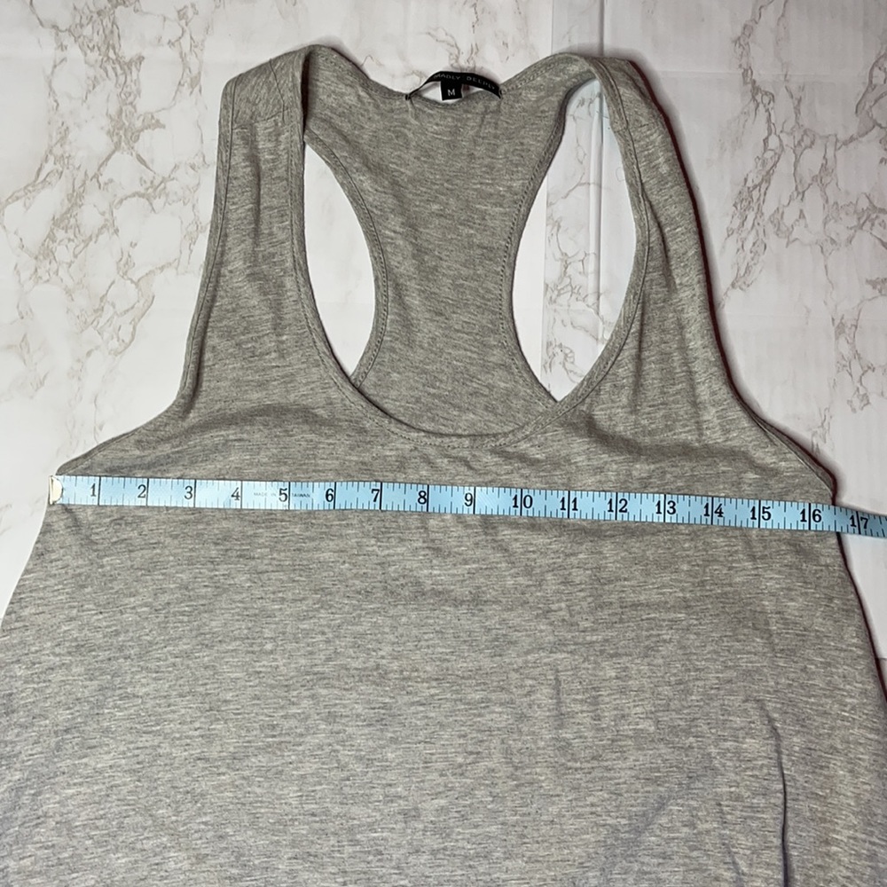 Lengthy Racerback Tank With Side Pockets - Picture 11 of 12